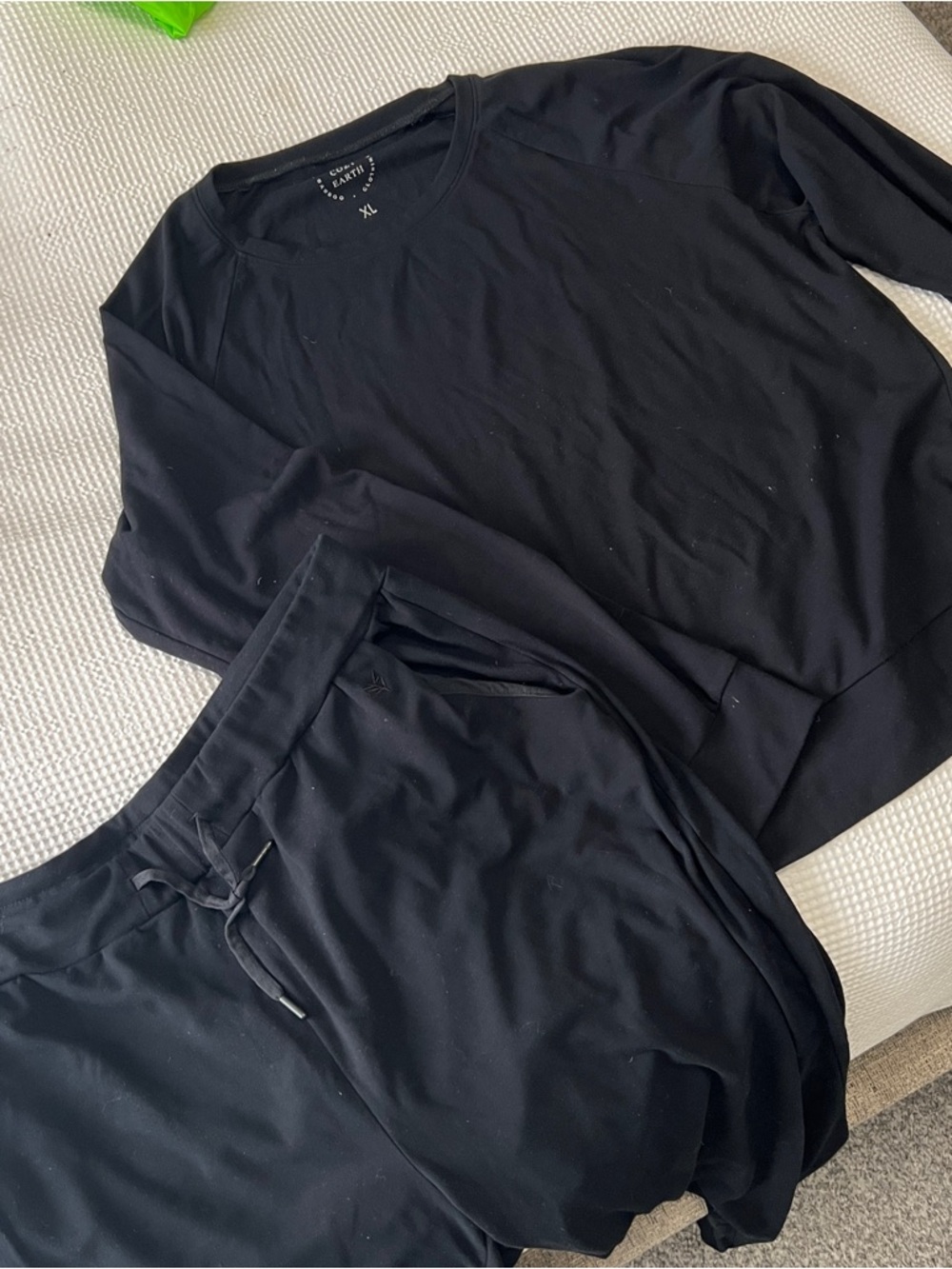 Cozy Earth Black Two-Piece Lounge Set